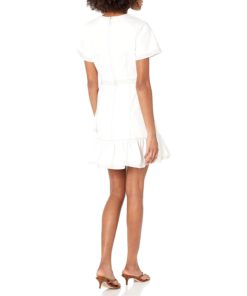 View 2 of 2 Cinq à Sept Womens White Denim Josi Dress in White