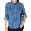 View 1 of 4 Club Monaco Women's Denim Shirt in Indigo