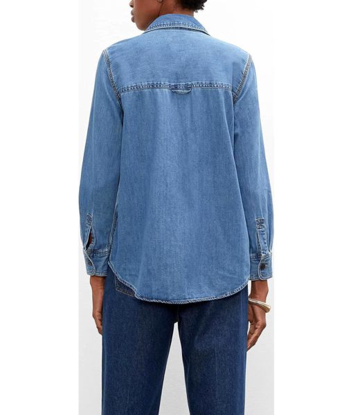 View 2 of 4 Club Monaco Women's Denim Shirt in Indigo