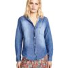 View 1 of 6 Frank & Eileen Women's Barry Button Down Shirt in Faded Distressed Vintage Wash Blue