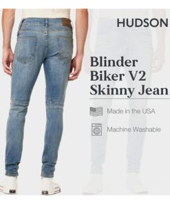 View 3 of 4 HUDSON Jeans Men's The Blinder V.2 Skinny Biker Jean RP in Rally
