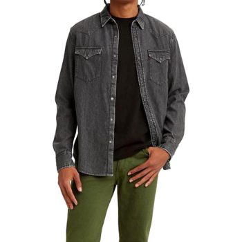 View 1 of 2 Levi's Men's Classic Western Shirt in Black