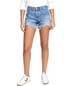 View 1 of 6 Levi's Women's Premium 501 Original Shorts in Athens Mid Short