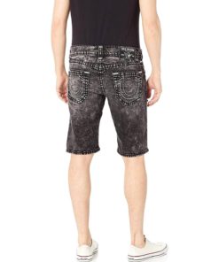 View 2 of 2 True Religion Mens Ricky Super With Clean Hem Denim Shorts in Empire Dark Wash