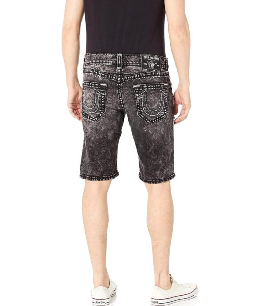 View 2 of 2 True Religion Mens Ricky Super With Clean Hem Denim Shorts in Empire Dark Wash