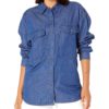 View 1 of 2 UGG Women's KIMYA Long Sleeve Shirt in Denim