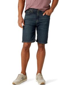 View 1 of 5 Wrangler Authentics Men's Classic Relaxed Fit Five Pocket Jean Short in Moonlight