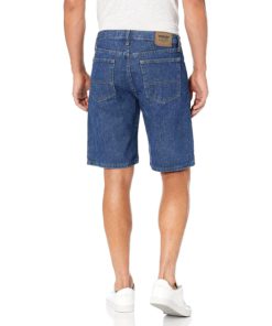 View 2 of 2 Wrangler Men's Classic Relaxed Fit Five Pocket Jean Short in Stonewash Dark