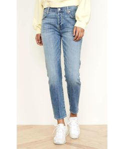 View 2 of 6 7 For All Mankind Josefina Slim Boyfriend Jeans in Broken Twill Light