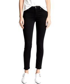 View 1 of 6 7 For All Mankind Women's Ankle Skinny Jeans in Black