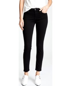 View 2 of 6 7 For All Mankind Women's Ankle Skinny Jeans in Black