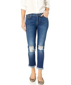 View 1 of 2 7 For All Mankind Women's Josefina Boyfriend Jean in Authentic Blue Mist