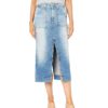 View 1 of 4 AG Adriano Goldschmied Lana Denim Workwear MIDI Length Skirt