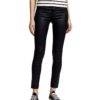 View 1 of 6 AG Adriano Goldschmied Women The Legging Ankle Jean in Super Black Leatherette