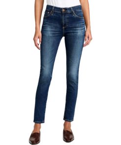 View 1 of 6 AG Adriano Goldschmied Women's Farrah Skinny Ankle Jeans in 7 Years Clover