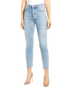 View 1 of 6 Citizens of Humanity Women’s Olivia High Rise Button Fly Crop Jean in Renew