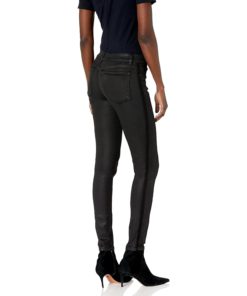 View 2 of 2 DL1961 Florence Instasculpt Skinny Fit Jean in Black Coated Stripe
