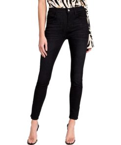 View 1 of 6 FRAME Le High Skinny Jeans in Corvo Slit