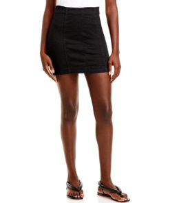 View 1 of 2 Free People Modern Femme Denim Mini Skirt in Black