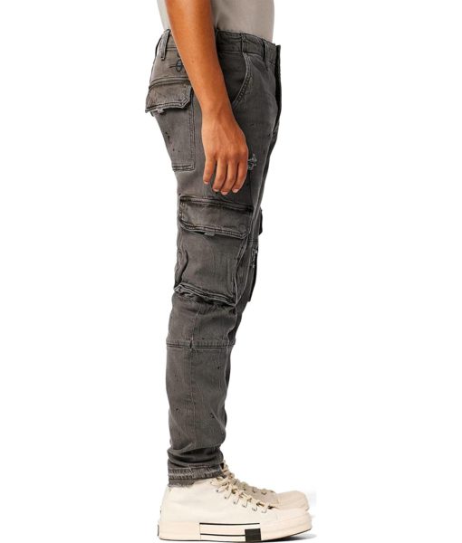 View 2 of 7 HUDSON Jeans Men's Skinny Cargo in Dusk Grey