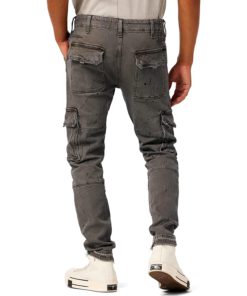 View 3 of 7 HUDSON Jeans Men's Skinny Cargo in Dusk Grey