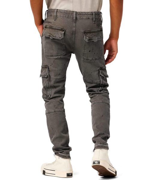 View 3 of 7 HUDSON Jeans Men's Skinny Cargo in Dusk Grey
