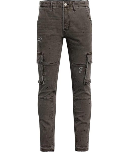 View 4 of 7 HUDSON Jeans Men's Skinny Cargo in Dusk Grey