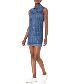View 1 of 2 HUDSON Jeans Sleeveless Trucker Dress in Agoura