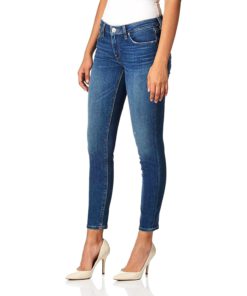 View 1 of 3 HUDSON Jeans Women's Krista Low Rise Super Skinny Ankle Jean in Red Light