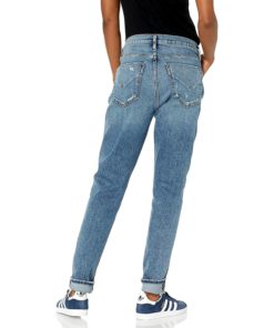 View 2 of 2 HUDSON Jeans Women's Lana Slim Boyfriend Ankle Jean with Rolled Hem in Everlast