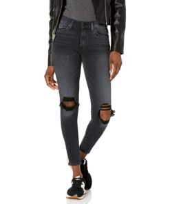 View 1 of 2 HUDSON Jeans Women's Nico Mid Rise Super Skinny Ankle Jean in Someday Soon Destructed