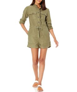 View 1 of 2 HUDSON Jeans Women's Utility Jumpsuit in Olive Green