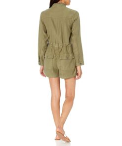 View 2 of 2 HUDSON Jeans Women's Utility Jumpsuit in Olive Green