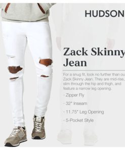 View 2 of 3 HUDSON Jeans Zack Super Skinny Jean RP in White