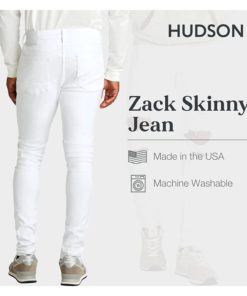 View 3 of 3 HUDSON Jeans Zack Super Skinny Jean RP in White