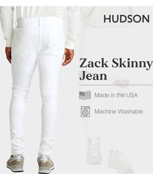 View 3 of 3 HUDSON Jeans Zack Super Skinny Jean RP in White