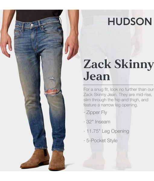 View 2 of 3 HUDSON Jeans Zack Super Skinny Jean RP in Gallery
