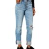 View 1 of 1 KUT from the Kloth Womens Catherine High-Rise Fab Boyfriend Button Fly Roll Cuff in Vanish