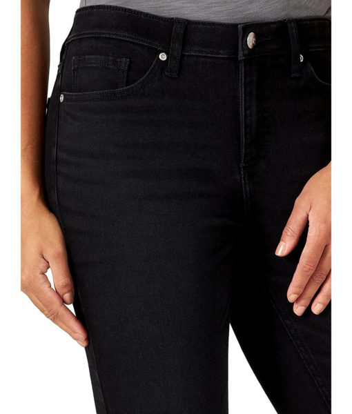 View 4 of 6 Lee Ultra Lux Mid-Rise Cigarette Crop Jean in Black