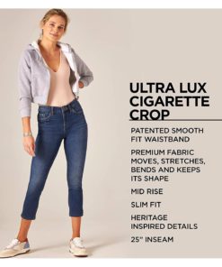 View 6 of 6 Lee Ultra Lux Mid-Rise Cigarette Crop Jean in Black