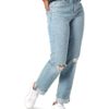 View 1 of 6 Lee Women's Mid Rise Boyfriend Jean in One Tone DX
