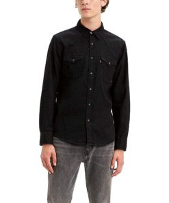 View 1 of 4 Levi's Men Classic Western Shirt in Black Rinse