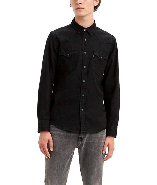 View 1 of 4 Levi's Men Classic Western Shirt in Black Rinse
