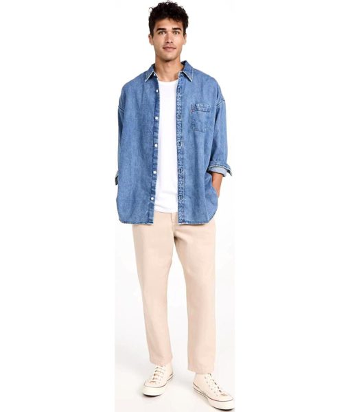 View 5 of 6 Levi's Men's The Slouchy Denim Shirt in Slouchy Stone