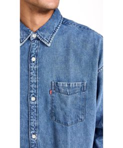 View 6 of 6 Levi's Men's The Slouchy Denim Shirt in Slouchy Stone
