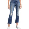 View 1 of 6 MOTHER Women's The Insider Crop Step Chew Jeans in Dancing On Coals