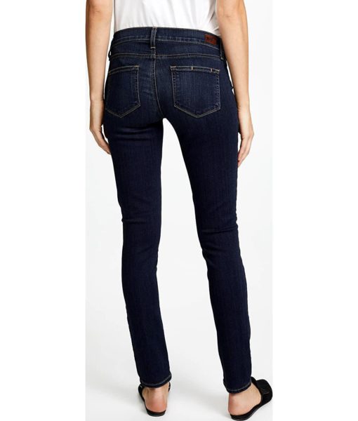 View 3 of 5 PAIGE Denim Women's Transcend Verdugo Ultra Skinny Maternity Jeans in Nottingham Blue