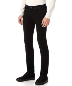 View 3 of 5 PAIGE Men's Lennox Black Shadow Jeans in Black