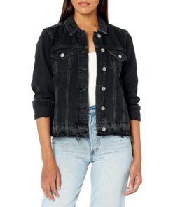 View 1 of 2 PAIGE Rowan  Denim Jacket in Faded Onyx