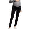 View 1 of 5 PAIGE Transcend Verdugo Ultra Skinny Maternity Jeans in Black Shadow